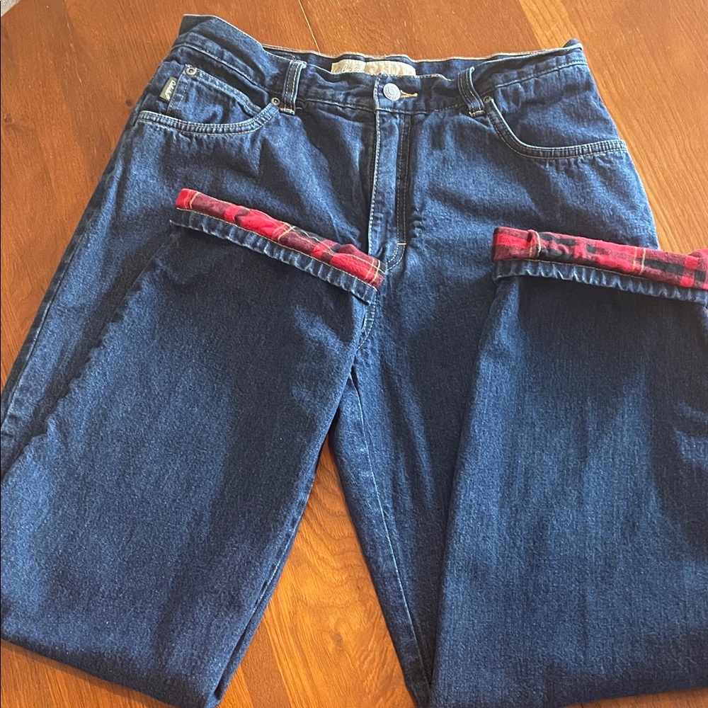 Cabela’s Flannel Lined Blue Denim Jeans